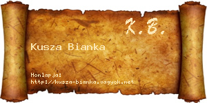 Kusza Bianka névjegykártya